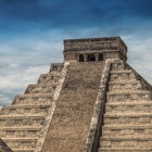 The Pyramid of Kukulcan at the ancient city Chich'en Itza in Mexico.