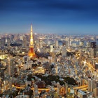 Tokyo’s frequently changing skyline seen from the 52nd floor of the Mori Tower.
