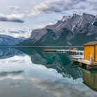 Beautiful view of Lake Minnewanka in Banff National Park,  Alberta - Canada  License Type: media  Download Time: 2023-10-18T02:44:32.000Z  User: dermothegarty77  Is Editorial: No  purchase_order:   