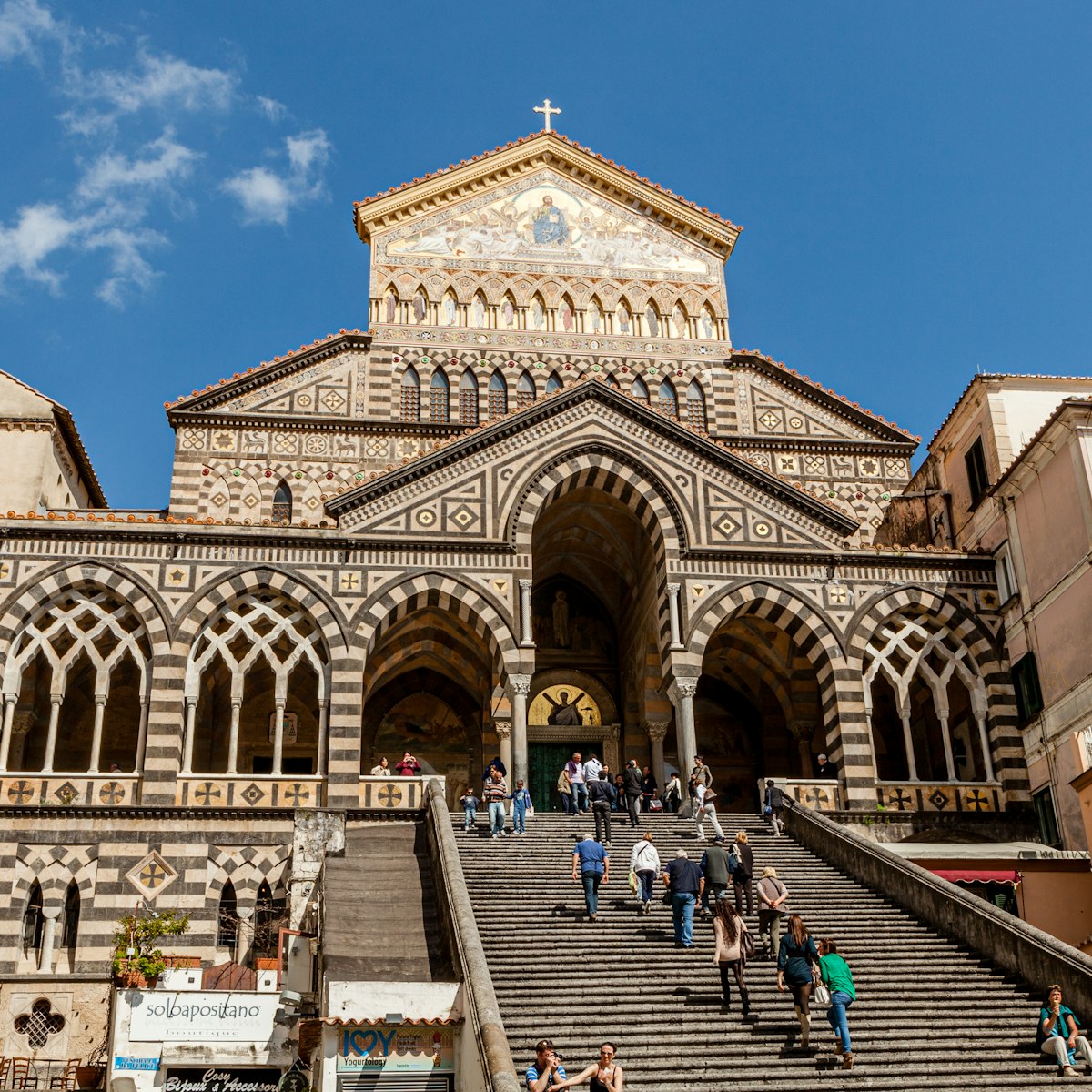 Amalfi, Italy - April 11, 2013: Amalfi cathedral, known as Cattedrale di Sant'Andrea, and Duomo di Amalfi, in Italian, in the town of Amalfi, Italy
1885714297
amalfi, architecture, building, campania, cathedral, cattedrale di sant'andrea, church, duomo di amalfi, europe, heritage, historic, holiday, italy, landmark, mediterranean, old, religion, tourism, travel