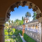 Real Alcazar Gardens in Seville. Andalusia, Spain on July 10, 2022., License Type: media, Download Time: 2024-10-03T16:36:14.000Z, User: Eointloughney87, Editorial: true, purchase_order: 56530, job: Global Publishing-WIP, client: Best Road Trips Spain & Portugal 3, other: Eoin T Loughney