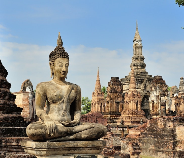 Pagodas and Buddhist statues at Sukhothai Historical Park, a Unesco world heritage site.
167709701
RFC,  Shutterstock,  ancient,  archeology,  architecture,  art,  asian,  big,  blue,  buddha,  buddhism,  buddhist,  building,  culture,  destination,  hand,  heritage,  historical,  history,  landmark,  large,  looking,  meditation,  old,  pagoda,  park,  prayer,  praying,  religion,  ruin,  sculpture,  siam,  sichoom,  southeast,  srichum,  statue,  stone,  stupa,  sukhothai,  sukothai,  temple,  thai,  thailand,  tourist,  travel,  tropical,  unesco,  wat,  world,  worship,  Adult,  Male,  Man,  Person,  Prayer
Pagodas and Buddhist statues at Sukhothai Historical Park, a Unesco world heritage site
