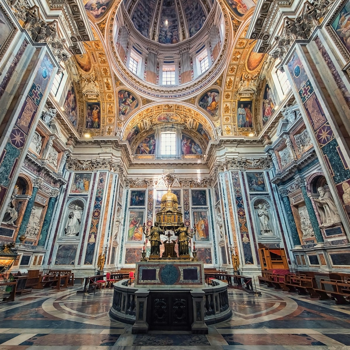 September 2017: Interior of the Basilica Papale di Santa Maria Maggiore.
