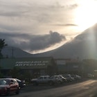 Arenal Volcano serves as a backdrop to the bustle of La Fortuna.